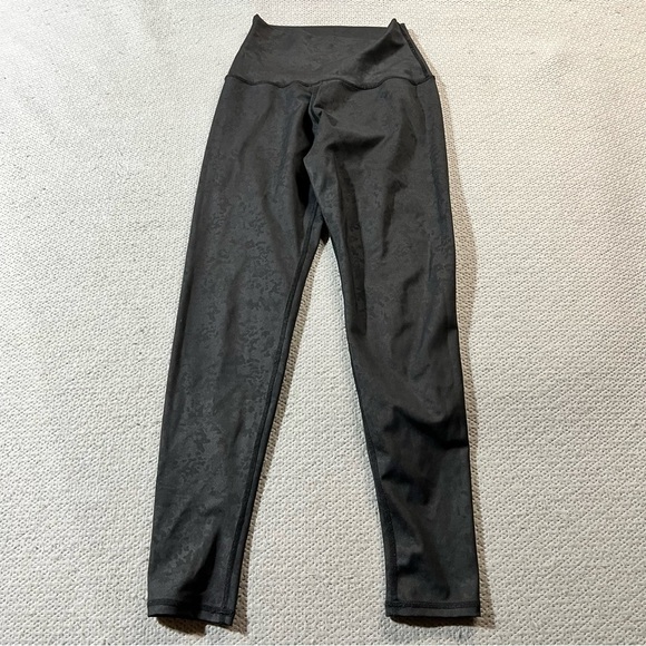 barre3 Black Grey space dye high rise leggings size XSmall EUC - Picture 1 of 4